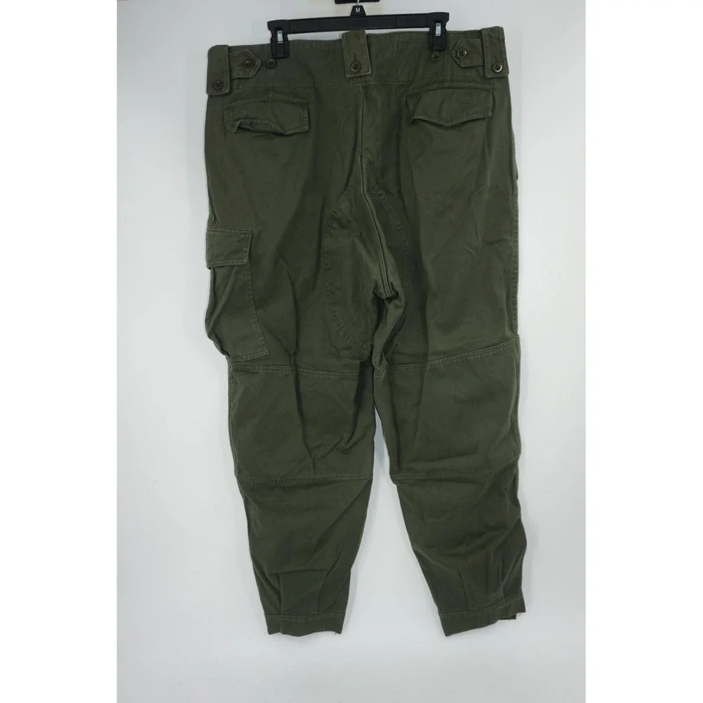Vintage Belgian Army Seyntex Pants Mens Medium Green Cargo‎ Military 70s 40x31